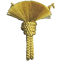 金茶羽織紐 丸型二重